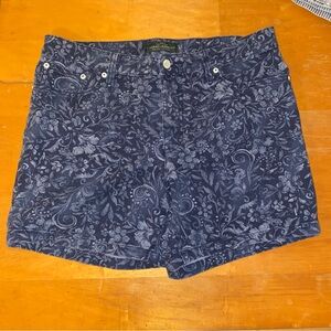Lauren Ralph Lauren Paisley Denim Shorts